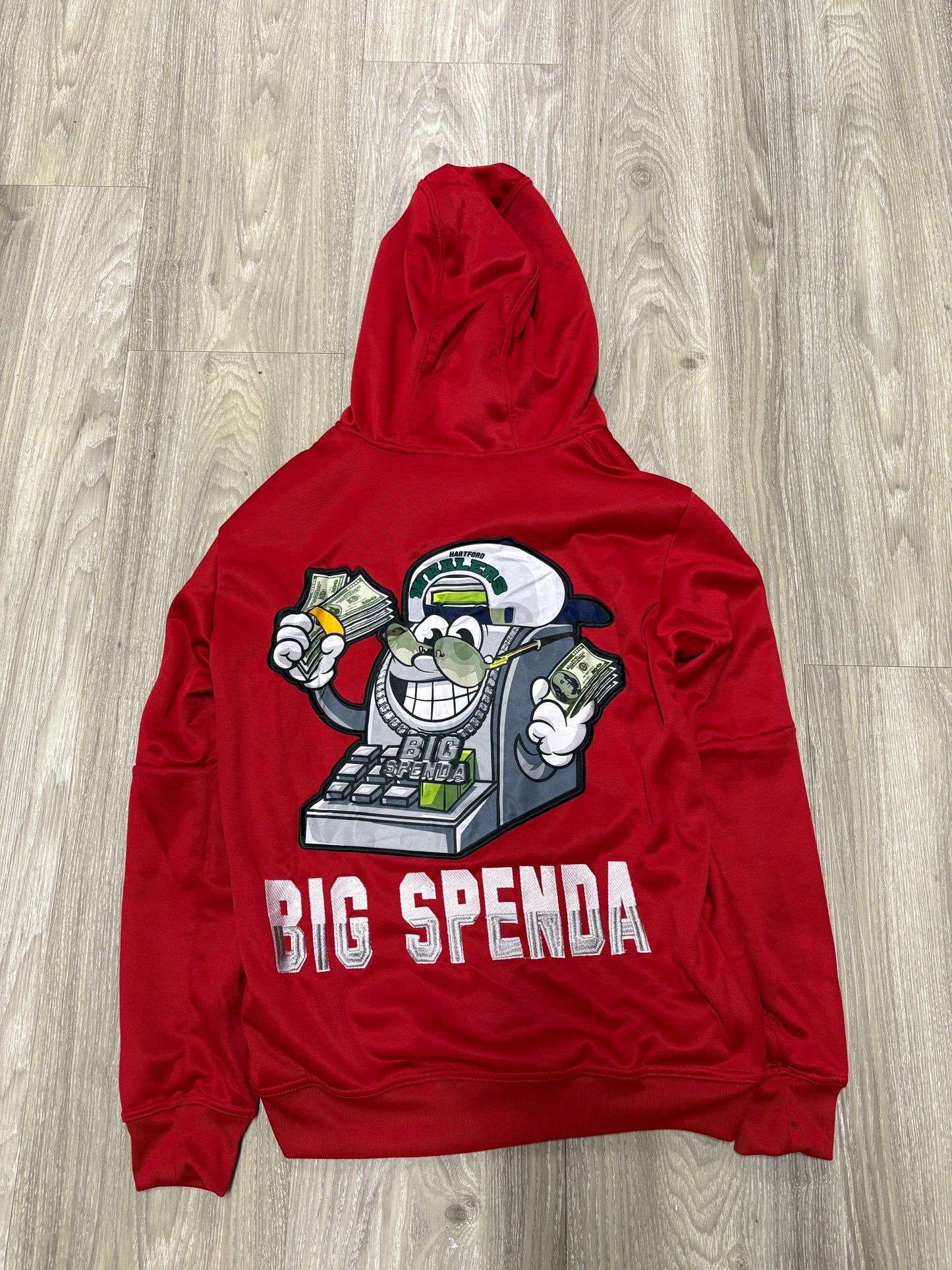 BS LOGO HOODIE RED/WHITE