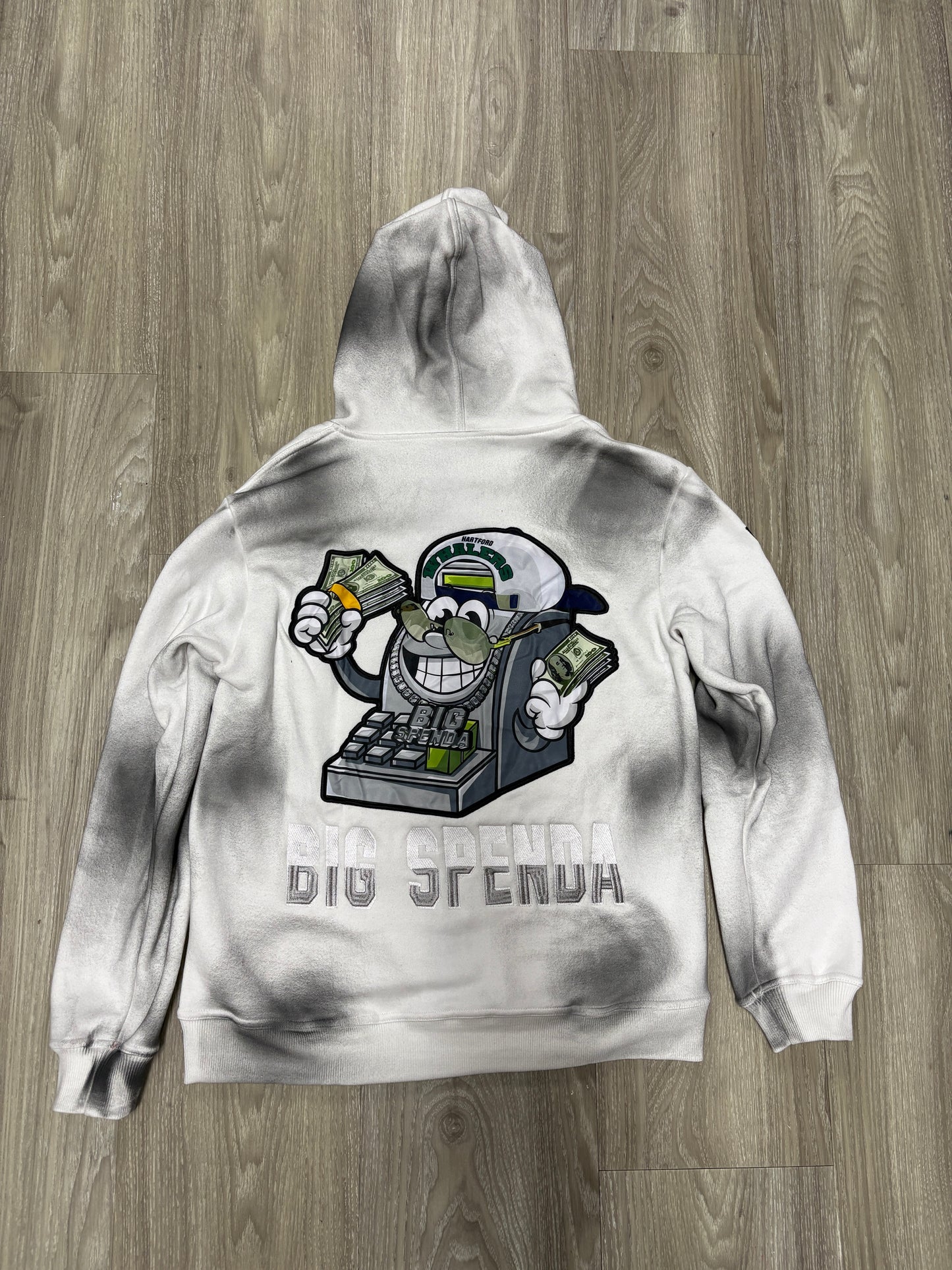 BS LOGO HOODIE WHITE/BLACK