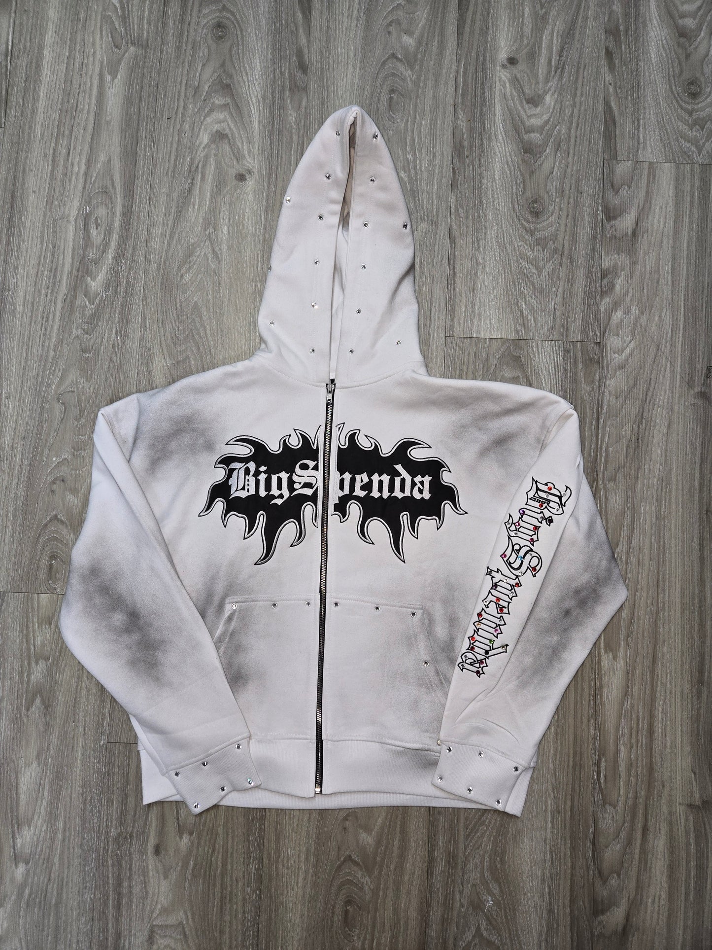 BS LOGO HOODIE WHITE/BLACK