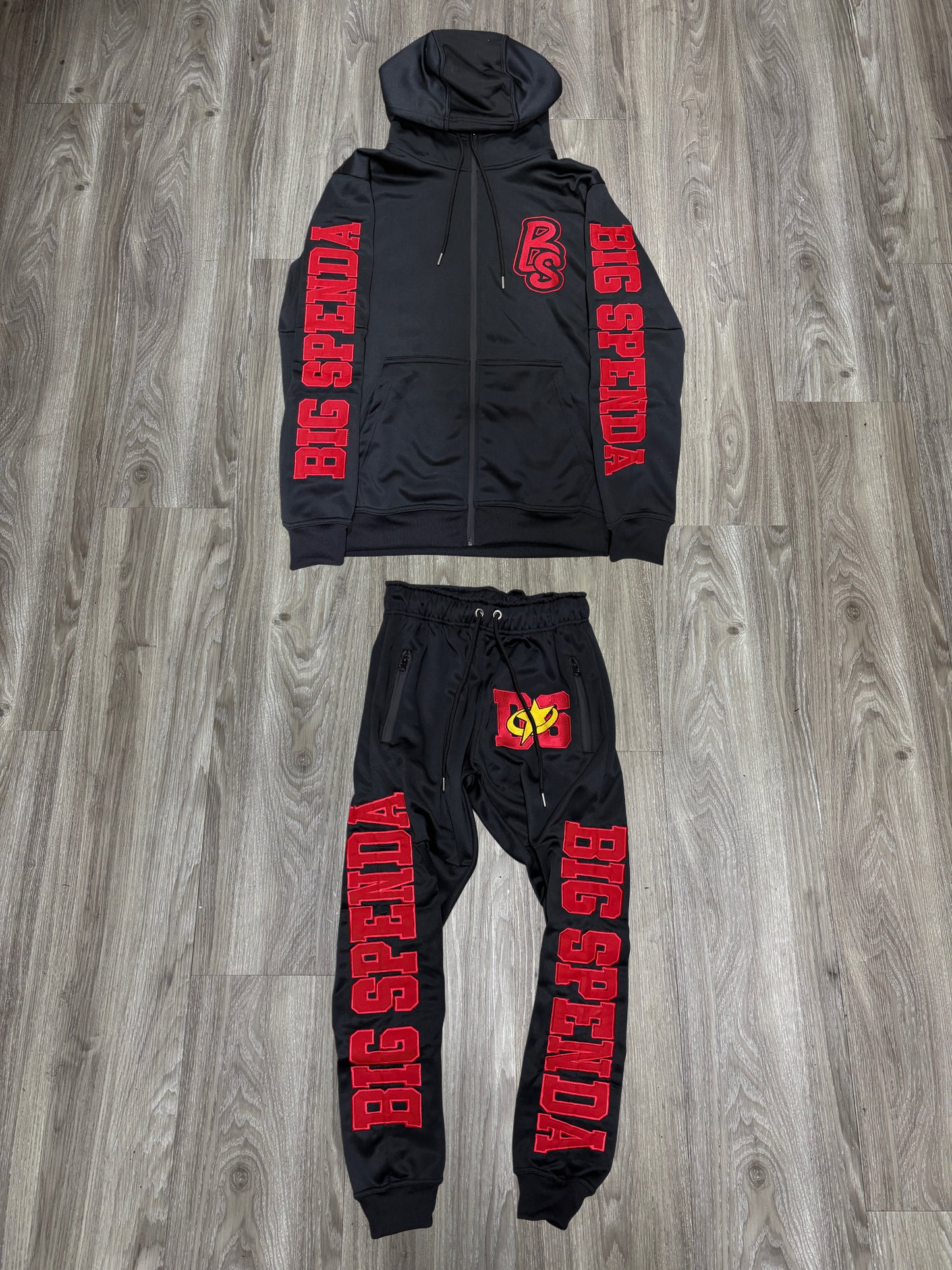 BS LOGO BLACK/RED SET