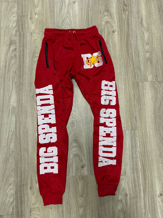 BS LOGO SWEATPANTS RED/WHITE