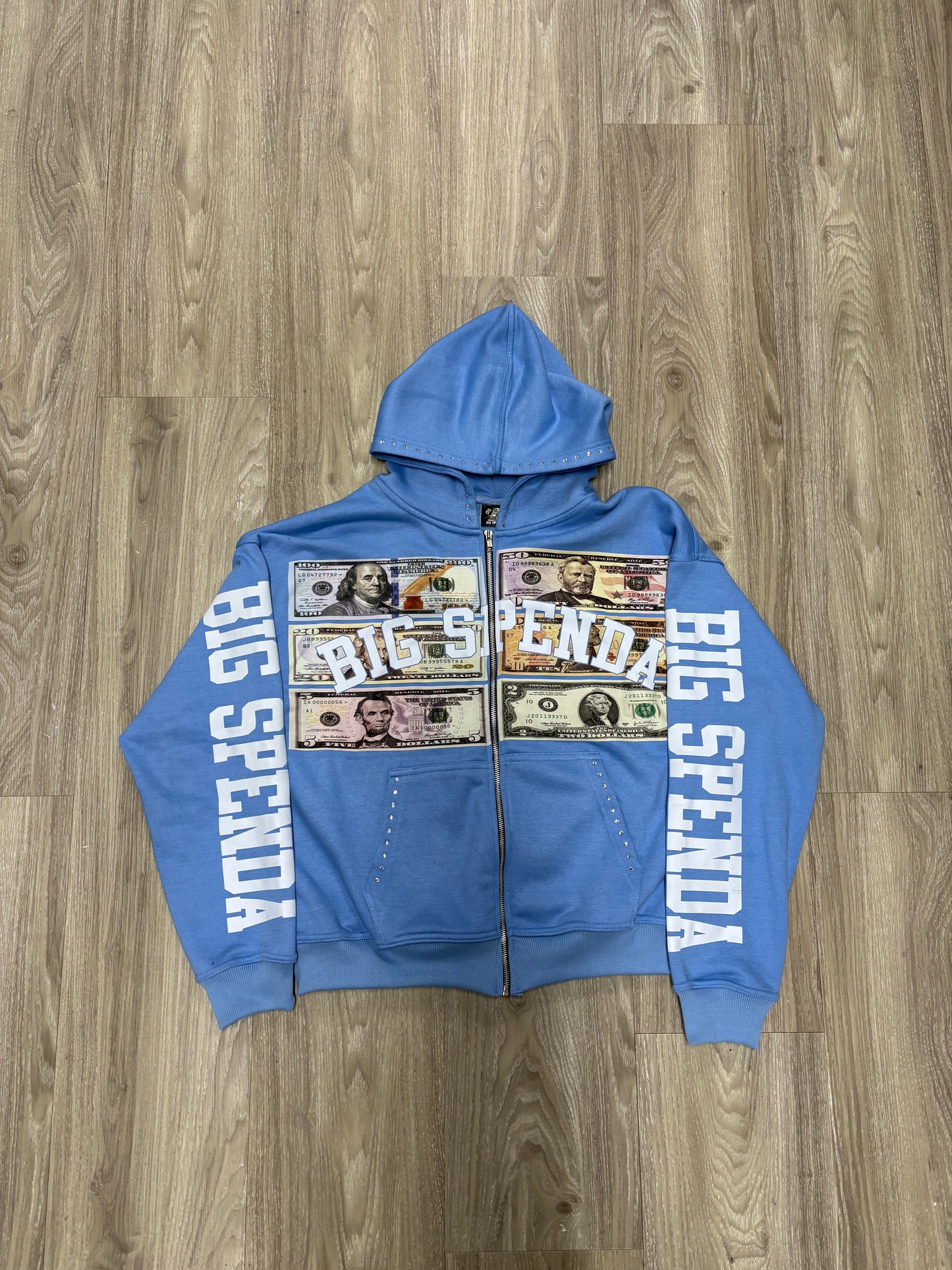 MONEY TALKS HOODIE BLUE