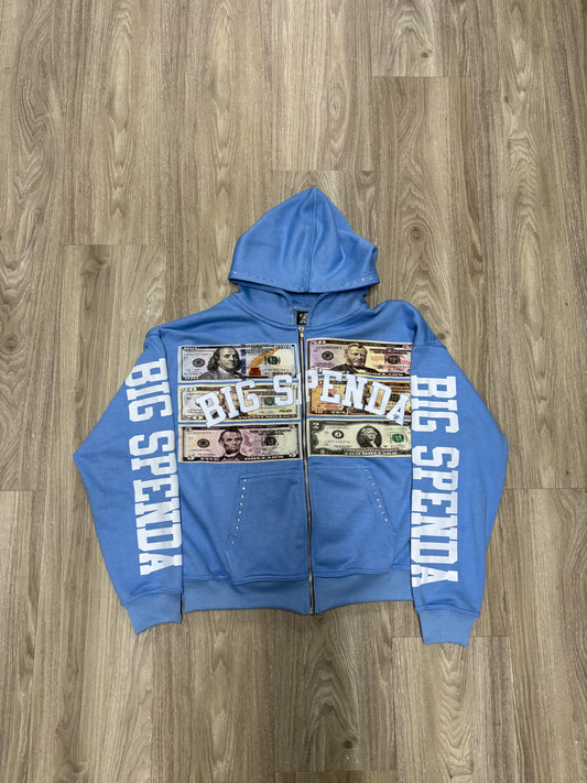 MONEY TALKS HOODIE BLUE