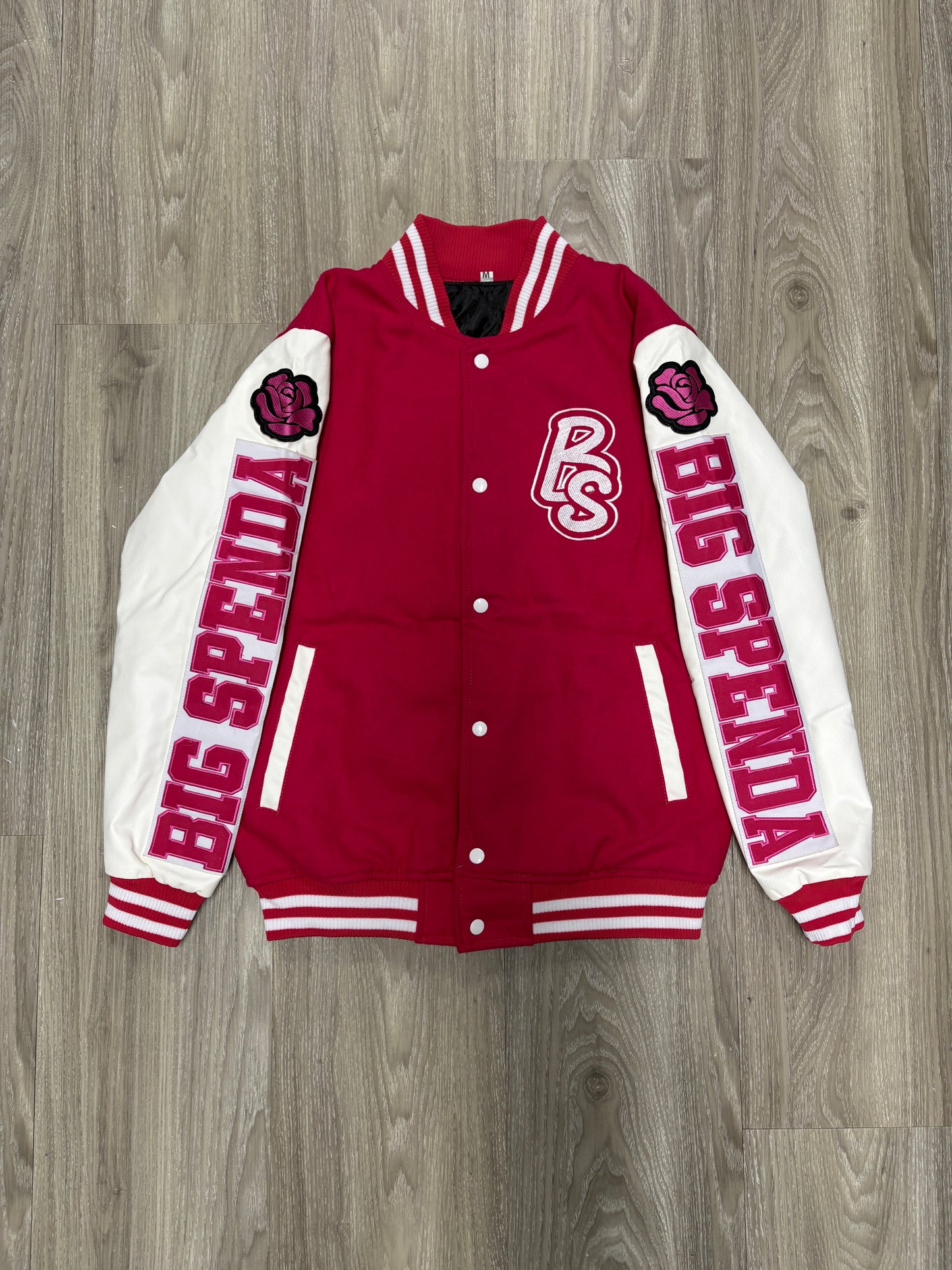 BS LOGO 25 VARSITY JACKET RED/WHITE