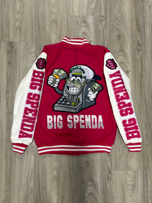 BS LOGO 25 VARSITY JACKET RED/WHITE