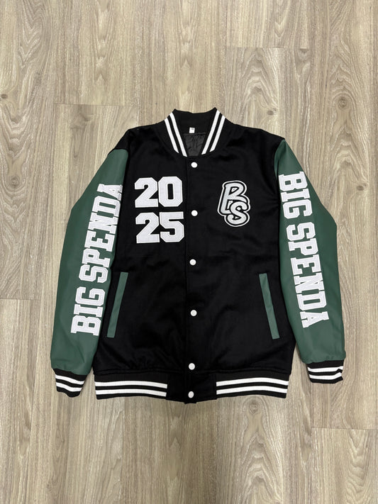 BS 2025 VARSITY JACKET BLACK/GREEN
