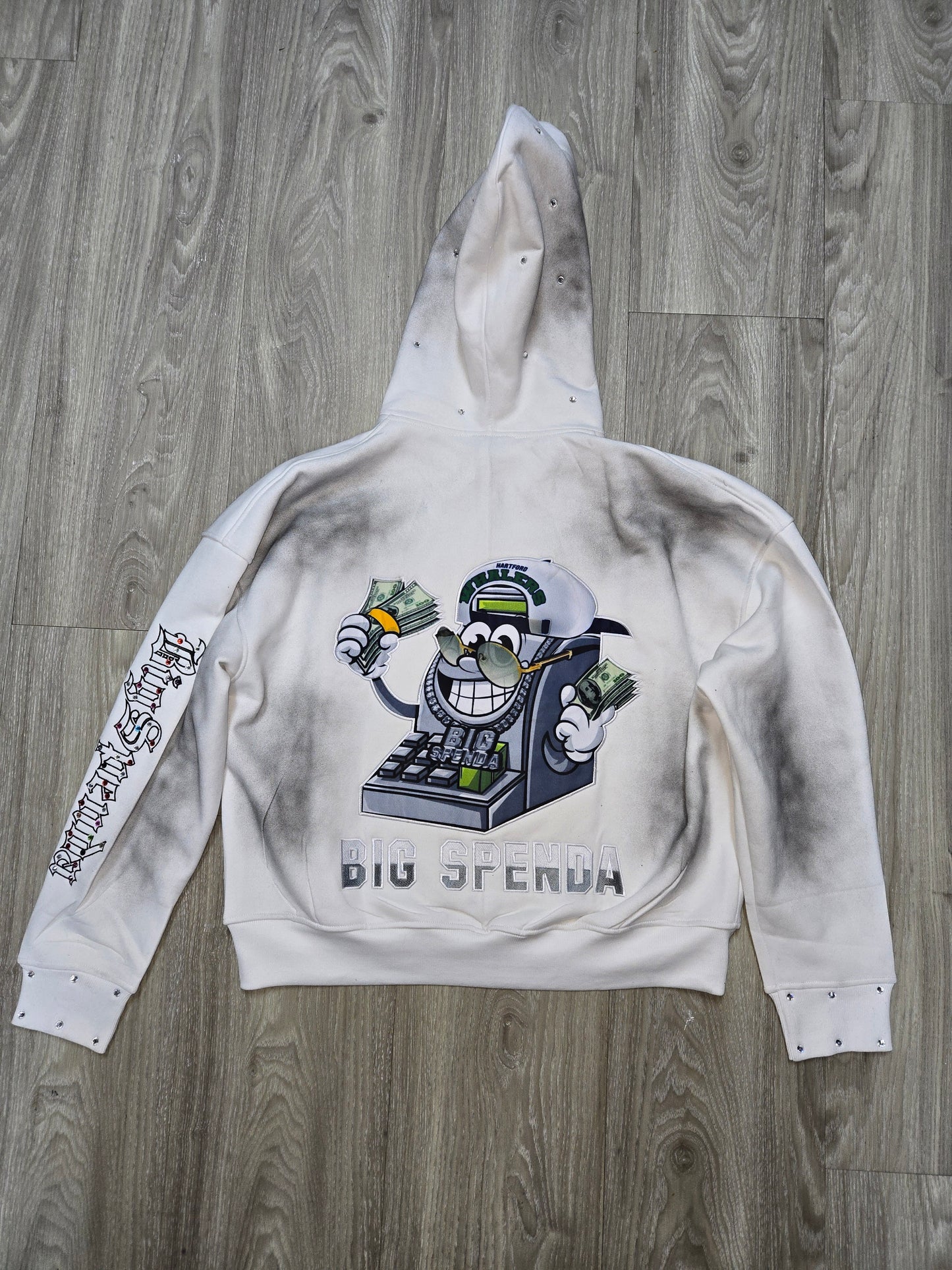 BS LOGO HOODIE WHITE/BLACK